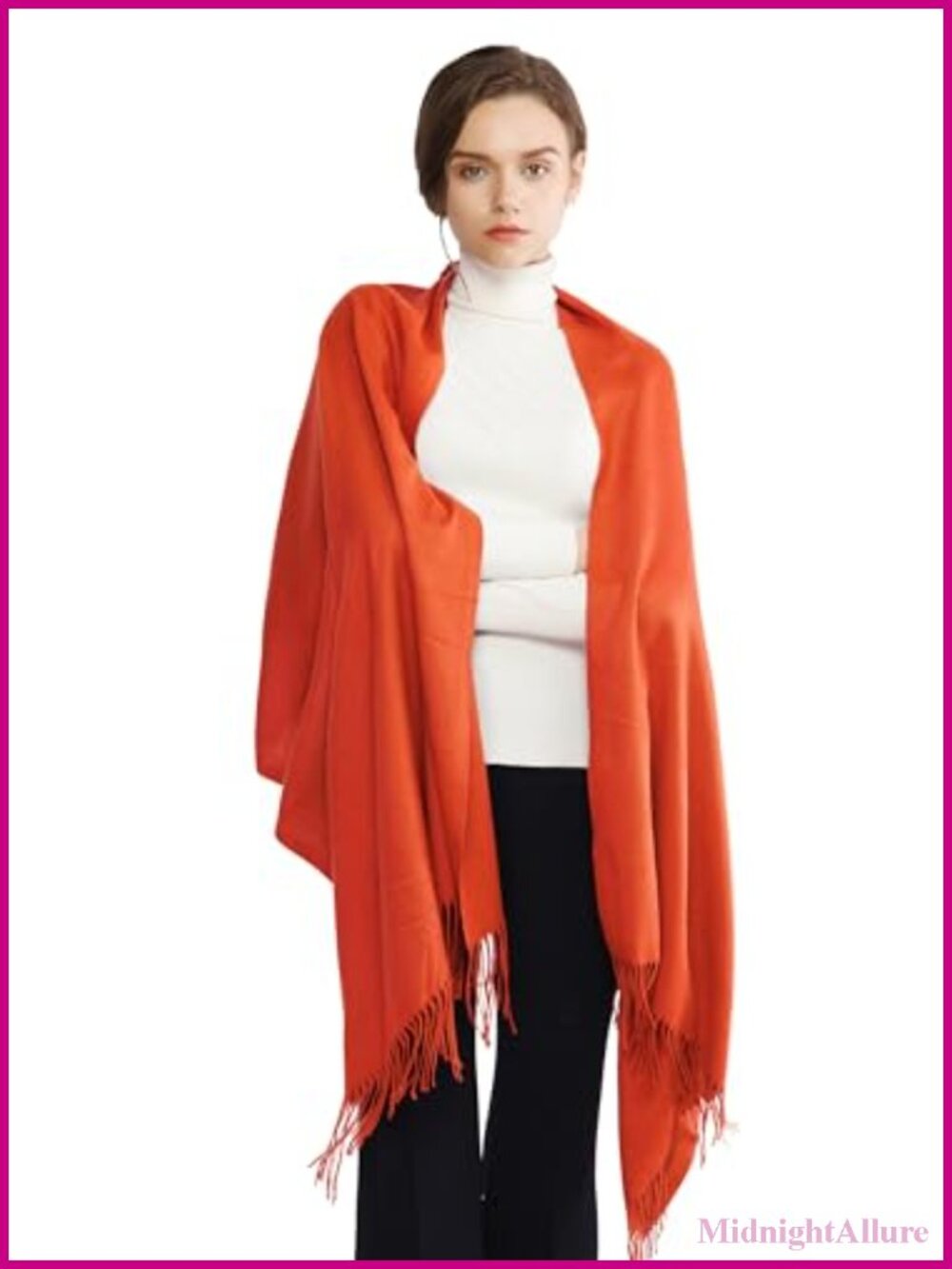 Fringe Shawl Wrap Pashmina Scarf for Wedding Evening Women